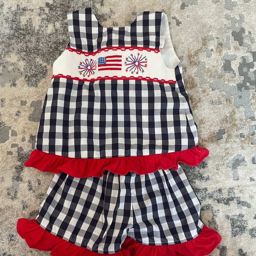 Red White and Blue two piece set